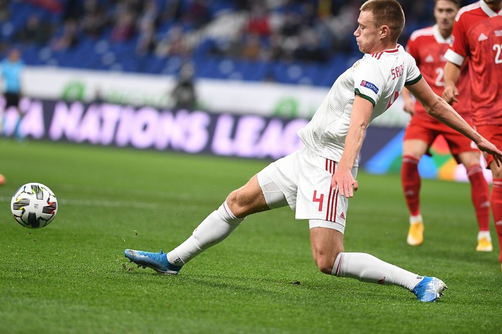 Attila Szalai at the ball in the international match (October 2020)